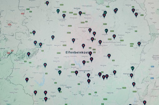 map of the Ivory coast, Authentic Networks