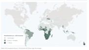 Interactive world map showing number of people infected with HIV