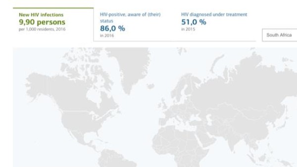 Screenshot HIV map