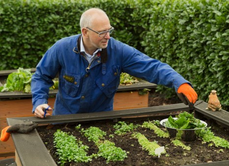 Thomas Koch in his garden