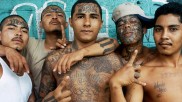 Gangmitglieder posieren für die Kamera in Zentralamerika