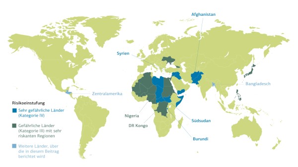 Karte Entwicklungszusammenarbeit