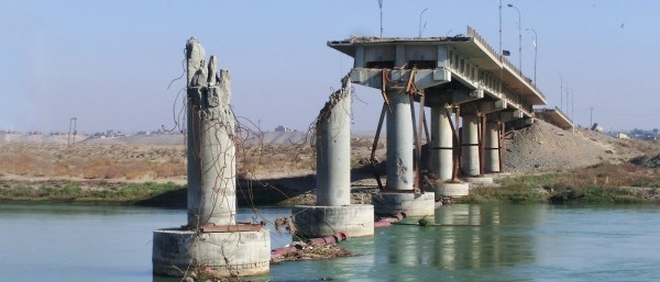 Destroyed bridge, Iraq