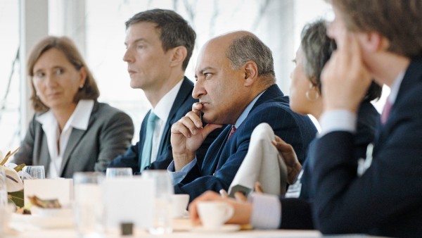 Meeting Treffen Prof. Nagel and Sir Suma Chakrabarti, Frankfurt