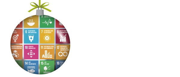 Christmas tree ball with the SDG icons