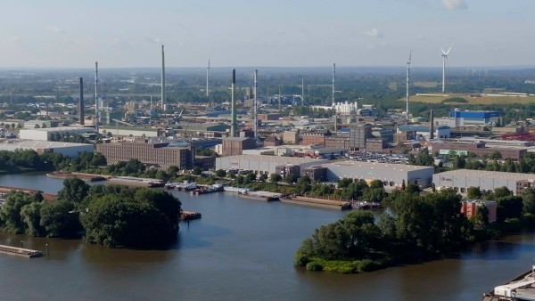 View on Aurubis' factory premises