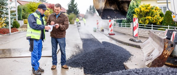 Road construction in Ilsfeld