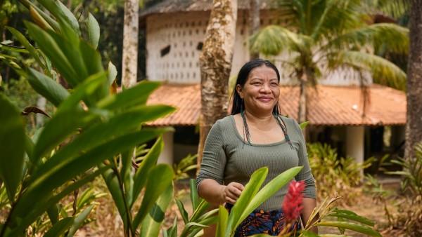 Portrait of Francisca Arara, an indigenous leader and activist in Brazil