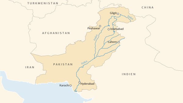 Landkarte von Pakistan