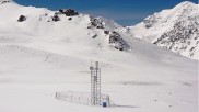 Monitoring station on a glacier