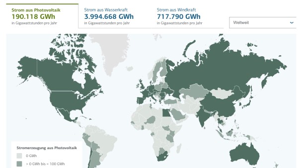 Karte Ökostrom