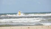 Besichtigung des Küstenschutzschutzprojekts in Hammam Sousse mit rehabilitiertem Strand.