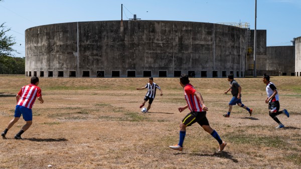 Children playing soccer in Nicaragua