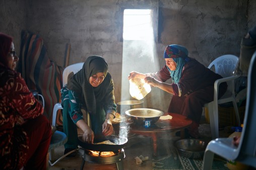 Women of a agricultural cooperative near Sidi Saad