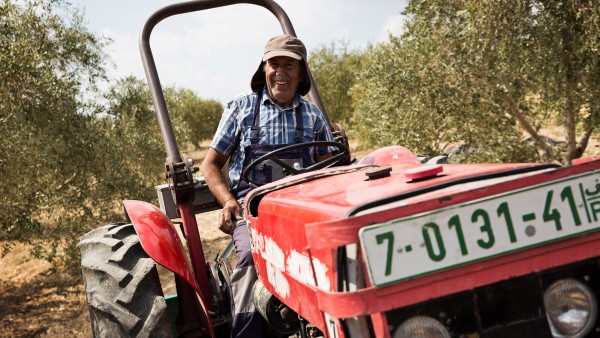 Palestinian olive farmers Khaled Mkheimer 