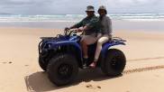 Jabu Dludla and Qhikiza Ngwenya of EKZNW test driving the quad bike