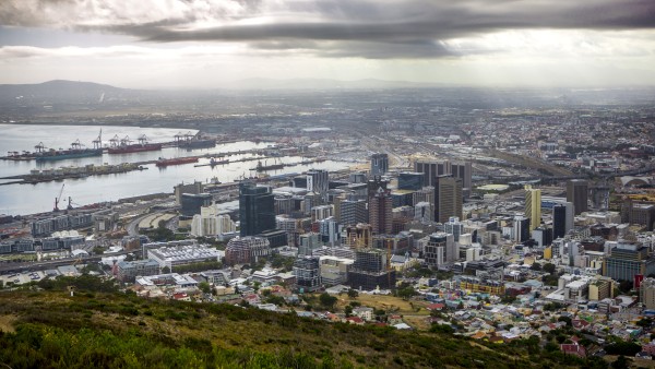 aerial photo of cape town