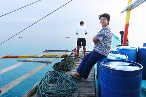 Angelique Songco auf Überfahrt zum Tubbataha Riff