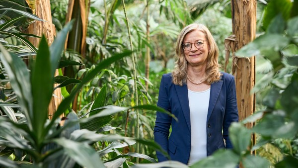 Christiane Laibach Mitglied des Vorstands der KfW im Palmenhaus des Palmengartens