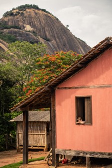 House in the rainforest in Brazil