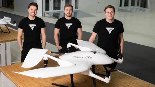 The three founders of Wingcopter