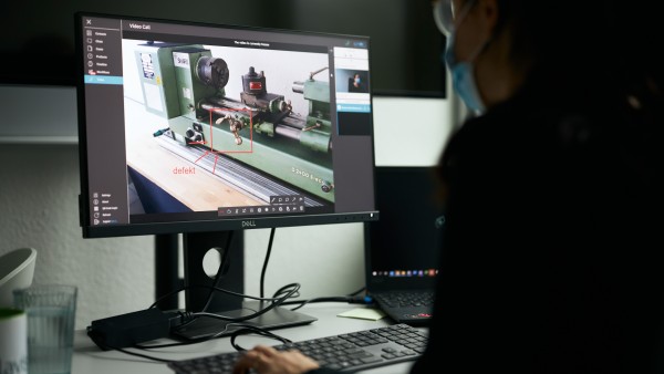 Demonstration des Remote Supports für Maschinen von oculavis