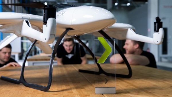 Im Herbst 2020 wurde Wingcopter aus Hessen mit dem KfW Award Gründen ausgezeichnet.