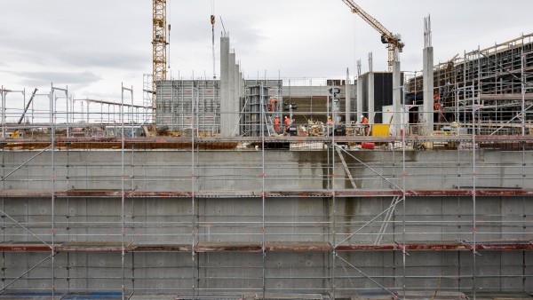 Bau des neuen Rechenzentrums in Biere