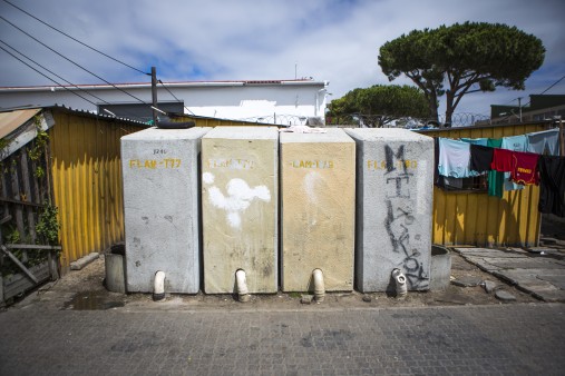 Sanitäranlagen in einer Township in Kapstadt