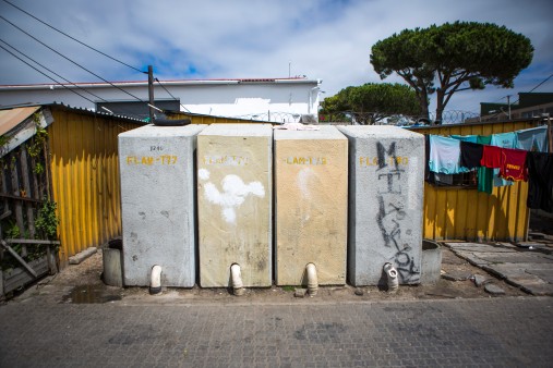 Sanitary facilities in a township in Cape Town