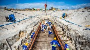 Construction at the sewage plant Zandvliet