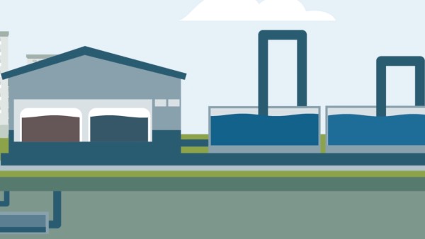 Illustration der Kläranlange