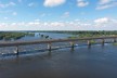 Aerial shot of the Zambezi bridge