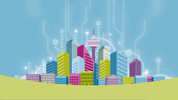 illustration of a smart city
