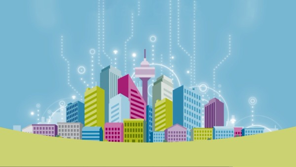 Grafik einer Smart City
