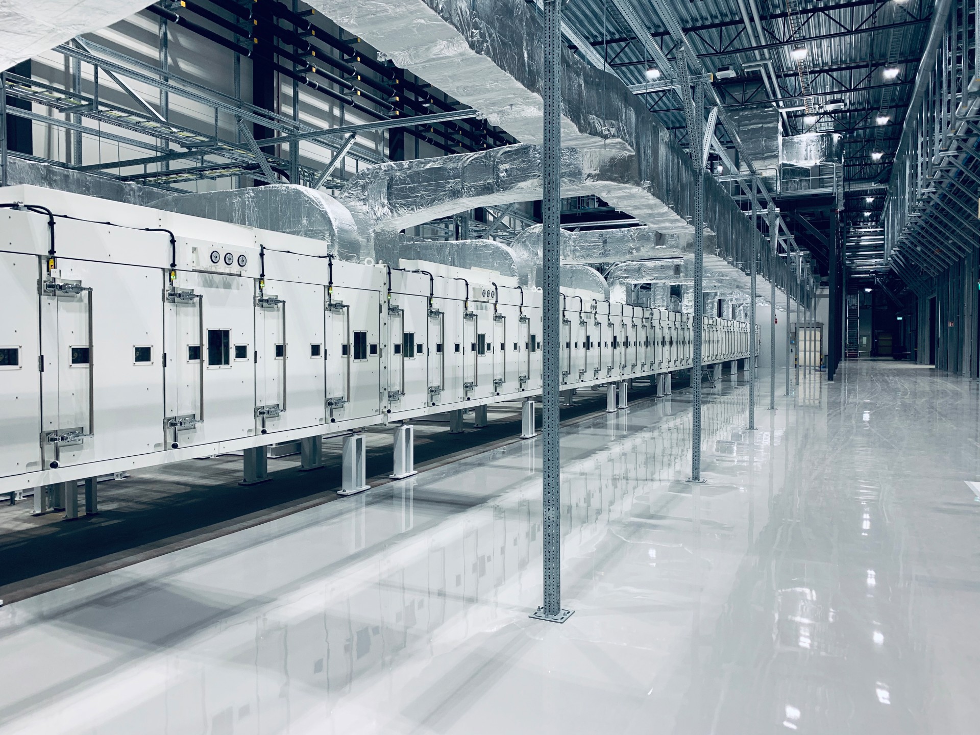 Production hall where drying furnaces for anode electrons are located. 