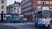 Straßenbahn im Zentrum von Cottbus