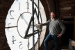 Mayor Claus Madsen in the clock tower of the city hall in Rostock