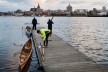 Blick vom Nordufer der Unterwarnow auf die Altstadt von Rostock