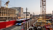 Baustellen des Bau des Citybahnhof Ulm und der Stadtquartiere um den Bahnhof