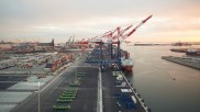 Long Beach dockside cranes