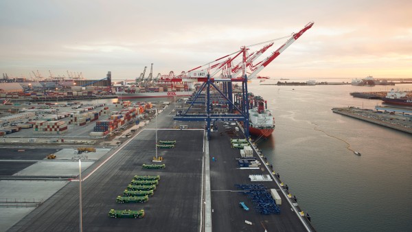 Long Beach dockside cranes