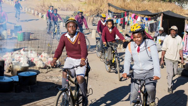 Fahrradfahren in Soweto