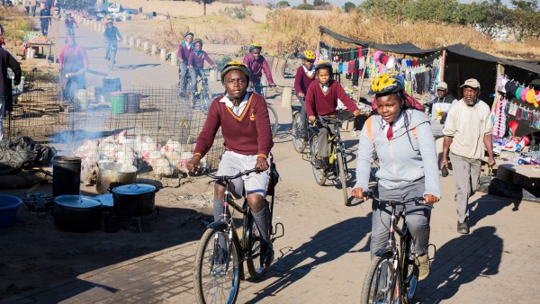 Fahrradfahren in Soweto