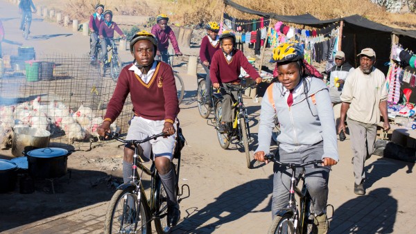 Fahrradfahren in Soweto