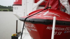 Ein Rettungsboot an Bord des Schiffes