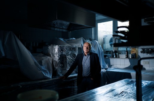 Gerd Schulz in der Küche des Hotels Seerose
