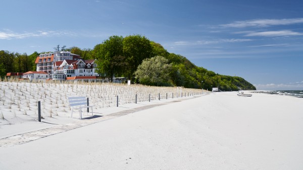 beach in front of hotel Seerose