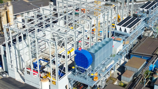 Ansicht der Baustelle der neuen Produktionshalle auf dem Gelände der Fritz Winter Eisengießerei GmbH & Co. KG